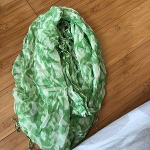 Green floral scarf